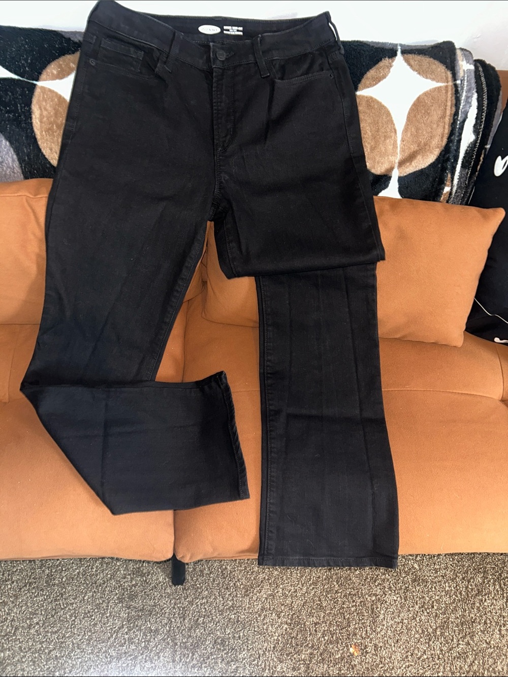 Old Navy Black Women's Kicker Boot Cut Jeans